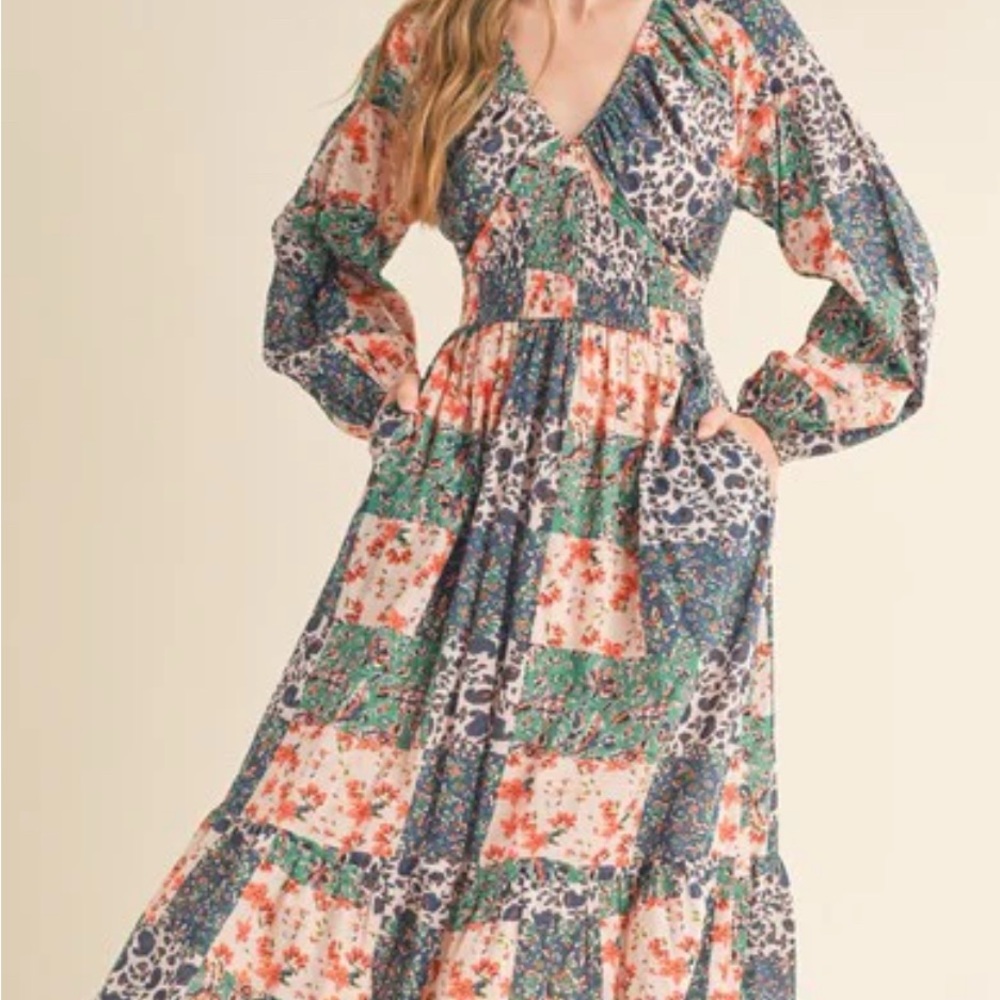 Floral Patchwork Dress - Piper & Scoot